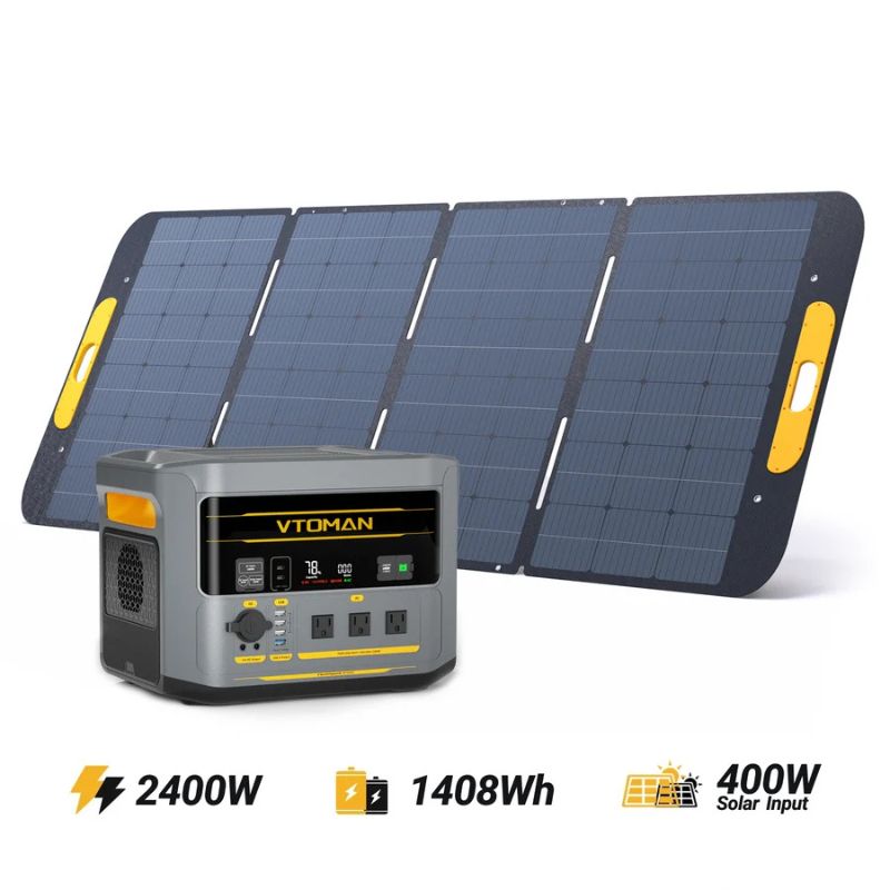 VTOMAN FlashSpeed 2400 Portable Power Station with Jumper Cable